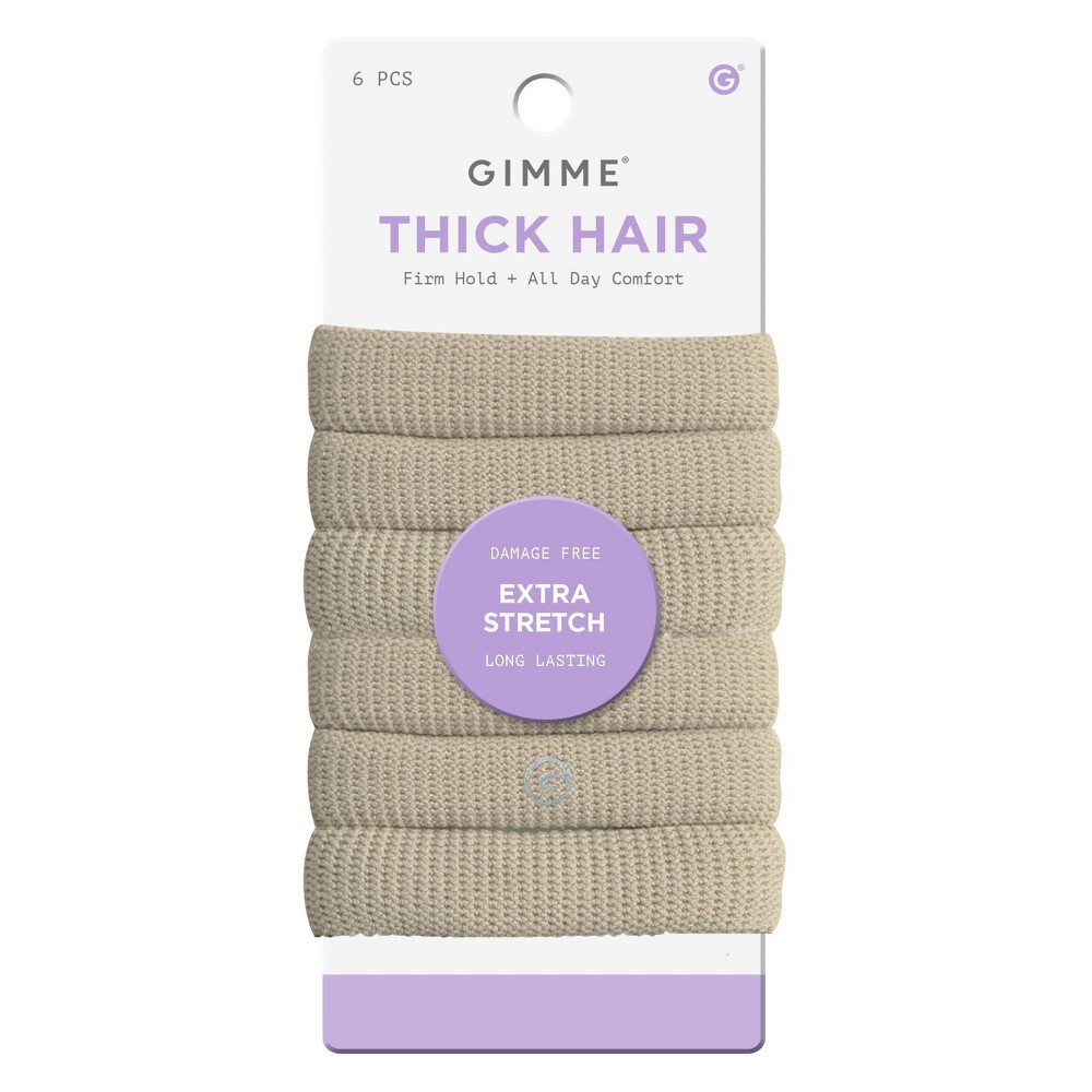 Photos - Hair Styling Product Gimme Beauty Thick Extra Stretch Hair Band - Blonde - 6pk