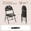 Costway 2/4/8/10/12 PCS Folding Padded Party Chairs with Metal Frame PVC Leather Stackable Chairs - 3 of 4