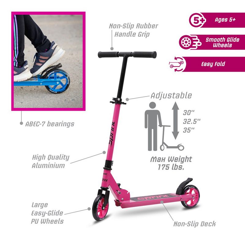 New Bounce Kick Scooter for Kids with Adjustable Handlebar - GoScoot Sprint For Children ages 5 and up, 2 of 8