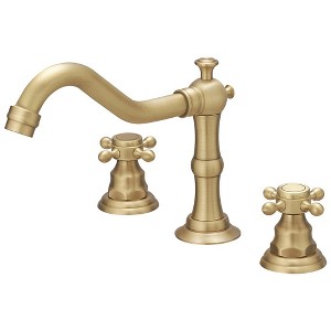 BWE 8 in. Widespread Double-Handle Bathroom Faucet 3-Holes Vanity Sink Water-Saving with Metal Drain - 1 of 4