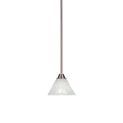 Toltec Lighting Paramount 1 - Light Pendant in  Brushed Nickel with 7" Italian Ice Shade