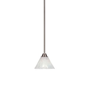 Toltec Lighting Paramount 1 - Light Pendant in  Brushed Nickel with 7" Italian Ice Shade - 1 of 1