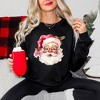 Simply Sage Market Women's Graphic Sweatshirt Watercolor Santa Face - 2 of 4