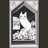 Junior's Design By Humans Ghost cat the Keeper of the Crypt By runcatrun T-Shirt - 2 of 2