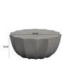 35" Outdoor Patio Coffee Table,Indoor Irregular Cement Coffee Table,Water Resistant Table For Garden Backyard,No Assembly Required-Coolbibila - 4 of 4