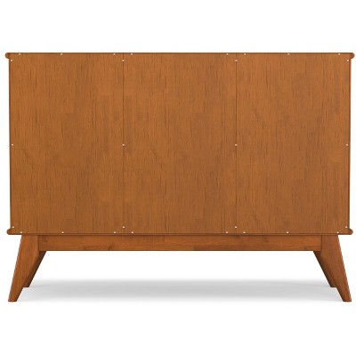 WyndenHall Tierney SOLID HARDWOOD 50 inch Wide Rectangle Mid Century Modern 3 Door Sideboard Buffet in Teak Brown — фото 8