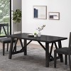 71" Wood Dining Table,Farmhouse Dining Table With Rubberwood Frame And Wood-Like Top,Kitchen Wood Dining Table-Cuddlewood - 2 of 4