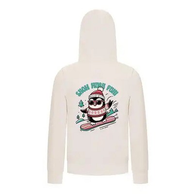 Everyday Kids Christmas Collection Snow Much Fun Boys Zip Up Hoodie – Holiday Penguin Sweatshirt