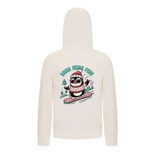 Everyday Kids Christmas Collection Snow Much Fun Boys Zip Up Hoodie – Holiday Penguin Sweatshirt - 1 of 4