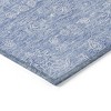 Sky Blue And Ivory Floral Washable Indoor Outdoor Area Rug - 4 of 4