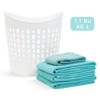 IRIS USA Laundry Basket Durable and Flexible, Portable Round Bin with Ventilation Holes for Closet Dorm - 2 of 4