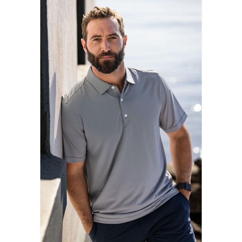 Cutter & Buck Forge Eco Double Stripe Stretch Recycled Mens Polo, 2 of 3