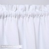 Waterproof Waffle Weave Textured Kitchen Valances for Windows 60"x15", Washable Short Window Curtains for Bathroom, Living Room, or Bedroom - 2 of 4