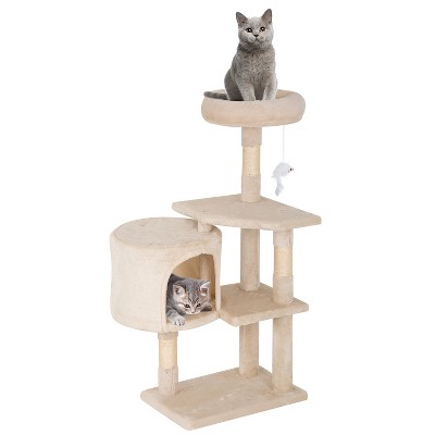FDW 36 Inch Cat Tree Cat Tower Tall with Scratching Posts Cozy Condo Multi-Level Furniture Activity Center Cat Furniture for Indoor Cats