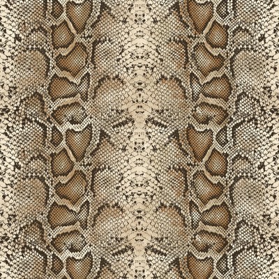 63" Brown and Gold Python Pattern Room Darkening Curtain Panels