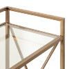 Kate and Laurel Blex Rectangle Metal Bar Cart, 16x13x32, Gold - 3 of 4