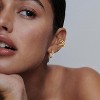 Dremmy Studios CZ Huggie Hoop Earrings | 14K Gold Plated, Chunky & Minimalist Gift - 3 of 4
