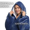 Women's Fleece Blanket Hoodied Oversized Sweatshirt, Warm Cozy Fuzzy Wearable Flannel Blanket Women, One Size Fits All - Catalonia - 4 of 4