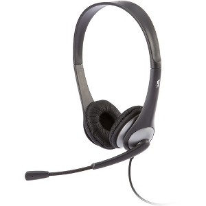 Cyber Acoustics AC-204 Headset - Stereo - Wired - 20 Hz - 20 kHz - Over-the-head - Binaural - Semi-open - 7 ft Cable - Noise Cancelling Microphone - 1 of 1