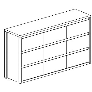 Wide 6/7/9-Drawer Dresser for Bedroom, Large Modern Wooden Chest of Drawers, Wood Storage Organizer for Living Room or Hallway - 1 of 1