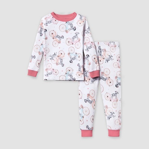 Burt's Bees Baby® Baby Girls' Dalmatians Pajama Set - White/pink : Target