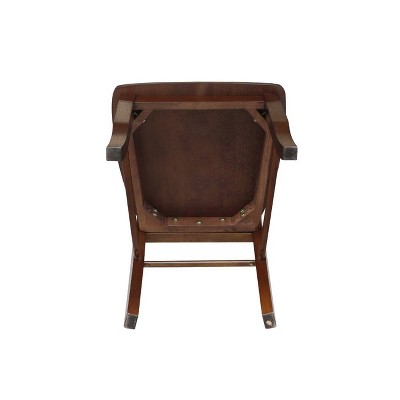 Espresso High Slat Solid Wood Ladderback Side Chair Set