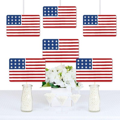 Big Dot of Happiness Stars & Stripes - American Flag Decorations DIY Memorial Day, 4th of July & Labor Day USA Patriotic Party Essentials - Set of 20