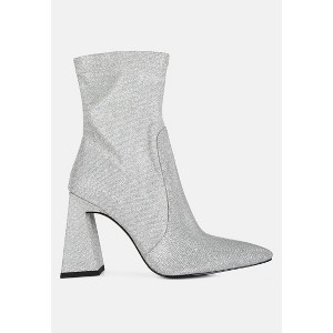 Hustlers Shimmer Block Heeled Ankle Boots - 1 of 4