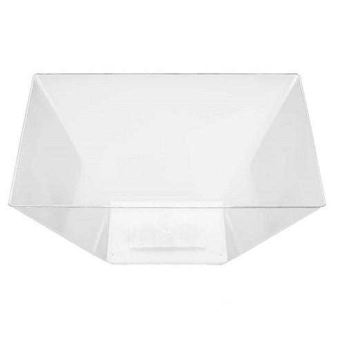 Plastic Bowls - Clear Square Serving Bowls, Smarty Had A Party