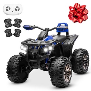 JOYRACER 24V Kids Ride-On ATV, 2-Seater 4-Wheeler Quad Electric Powerful Car w/ 800W Motor, Remote, High/Low Speed, Bluetooth/MP3 & LED for Big Kids - 1 of 4