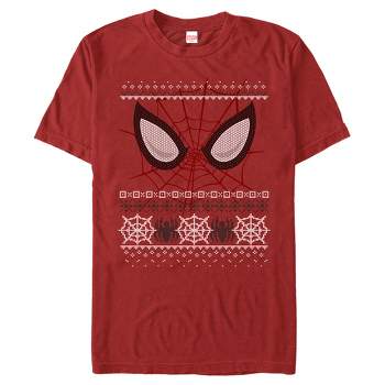 Men's Marvel Ugly Christmas Spider-Man Mask T-Shirt