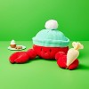 8" Crab with Hat Stuffed Animal - Gigglescape™: Polyester, Zoo Animal Theme, 1 Year+, 8.5" Height, 350g Weight - 2 of 3