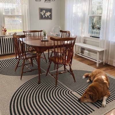 Lahome Modern Back to College Series Rainbow Jute Washable Outdoor Area Rug-Soft, Durable Carpet for Patio, Garden, or Balcony