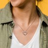 EVERLY JEWELRY | Rose Plated Sterling Silver 5/8 CT TGW Created White Sapphire Heart Pendant With Chain, 18-inch - 4 of 4