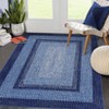 Washable Modern Braided Printed Rug Non Slip Low Pile Rug Soft Contemporary Throw Floor Cover Foldable Indoor Carpet for Living Room Bedroom Playroom - 3 of 4