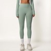 Anna-Kaci Active Women's High Waist Seamless Full-Length Leggings with Compression Fit Stretch Fabric and Minimal Logo Detail - 2 of 4