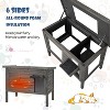 Tangkula Insulated Wooden Cat House w/ All-Round Foam Insulated Double Room Outdoor - 4 of 4