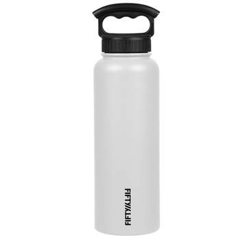 FIFTY/FIFTY 40oz Bottle with 3-Finger Grip Cap Winter White