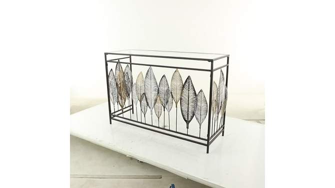30" x 44" Contemporary Metal Console Table - Olivia & May, 2 of 9, play video