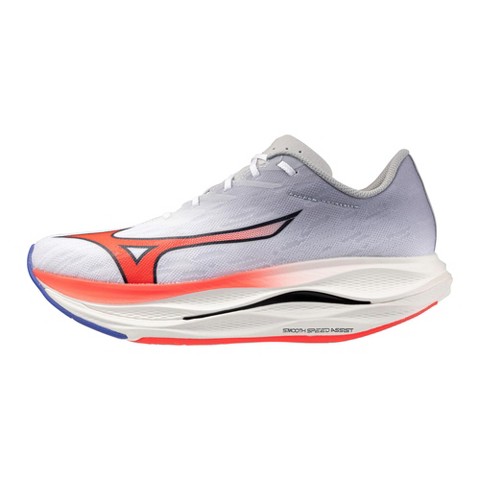 Mizuno Men's Wave Rebellion Flash 3 Running Shoe, 11, White-Fiery Coral