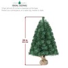 20in Pre-lit Artificial Mini Christmas Tree, Tabletop Small Xmas Pine Tree with Ornaments and 30 Warm Lights for Holiday Decor - 3 of 4