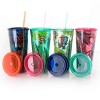 Gibson Home 4 Piece Tropical Bird 23.6 Ounce Double Wall Tumbler Drinkware Set - 2 of 4