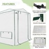 EAGLE PEAK 8'x6' Portable Walk-in Greenhouse with Zippered Doors and Windows - 4 of 4