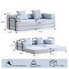 SKRAN Floor Couch Compression Sofa Convertible Floor Sofa Bed with Pillow for Living Room Bedroom Small Space Corduroy No Assembly - 3 of 4