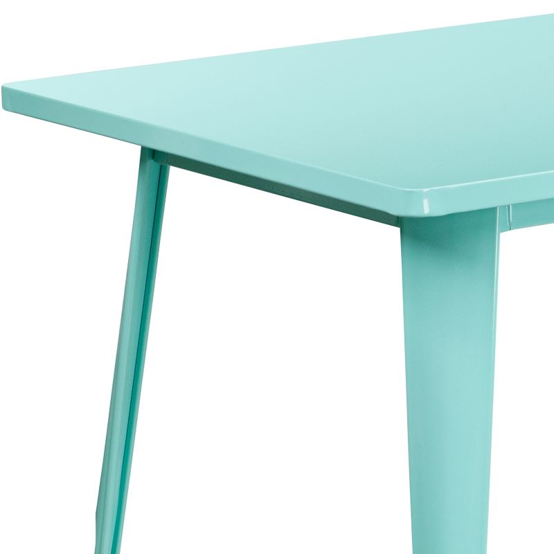 Flash Furniture Commercial Grade 31.5" x 63" Rectangular Metal Indoor-Outdoor Table, 5 of 8