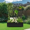 TOAOTBNBO Metal Raised Garden Bed with Geometric Pattern, Outdoor Planter Box with Wheels, Modern Privacy Screen for Climbing Plants - 2 of 4