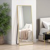 Gulches  Full Length Mirror with Stand Rectangular Design Aluminum Alloy Frame Free Standing for Bedroom Living Room 64*25 inch /57*20 inch - 3 of 4