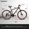 RISOKEYS Mountain Bike 24 Inch Wheels, 21-Speed Trail City Mountain Bike,High Carbon steel Frame Disc Brakes Thumb Shifter Front Fork Bicycles, - 3 of 4