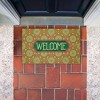 Stupell Industries Green Fractal Kaleidoscope Welcome Printed Outdoor Door Mat, design by Tim Coffey, 18"x30" - 3 of 4