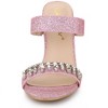 Allegra K Women's Glitter Rhinestone Stiletto Heels Sandals - 3 of 4